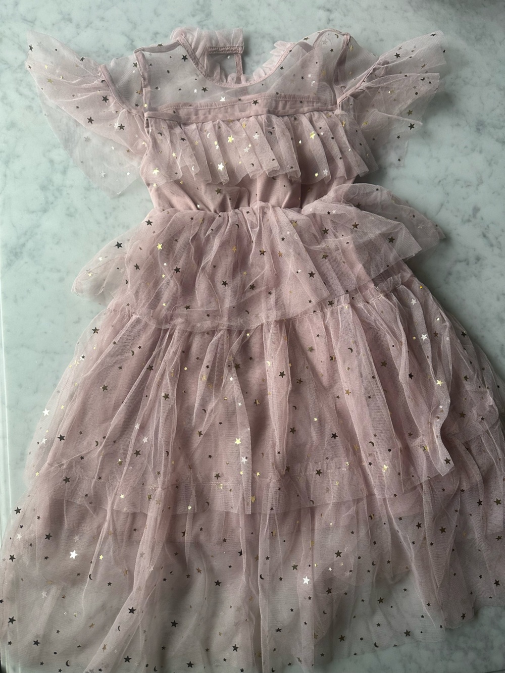 Girls Tulle Star Princess Dress Size 4-5T | Fairy Birthday Party Dress